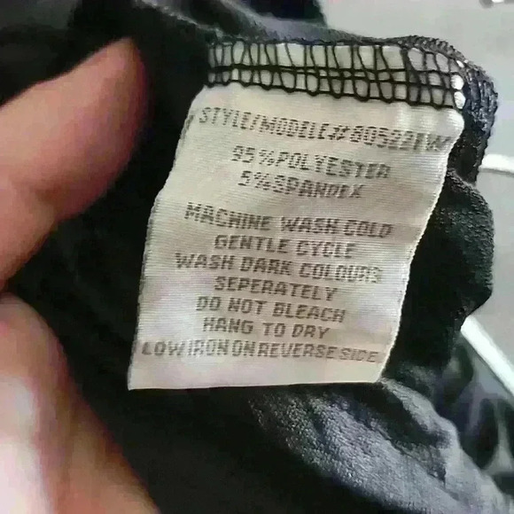 URBANOLOGY BLACK PAPERBAG WIDE LEG PANTS - Picture 8 of 8